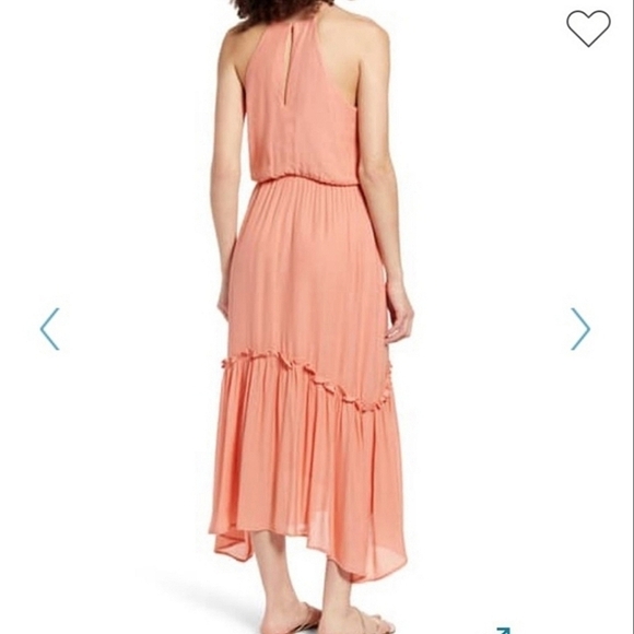 All In Favor Peach Pink‎ Midi Dress - Picture 3 of 11
